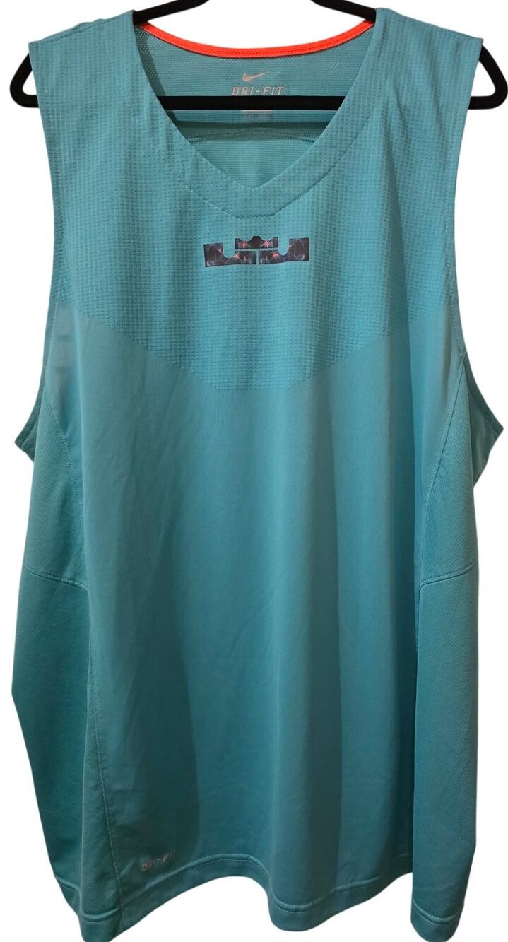 Nike Lebron Dri Fit Tank Men's sz 3XL Teal and Orange